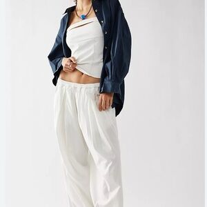 FP Movement by Free People TO THE SKY PARACHUTE PANT - NILLA CREAM Medium